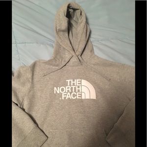 Men’s Hooded Grey The North Face Sweatshirt Large